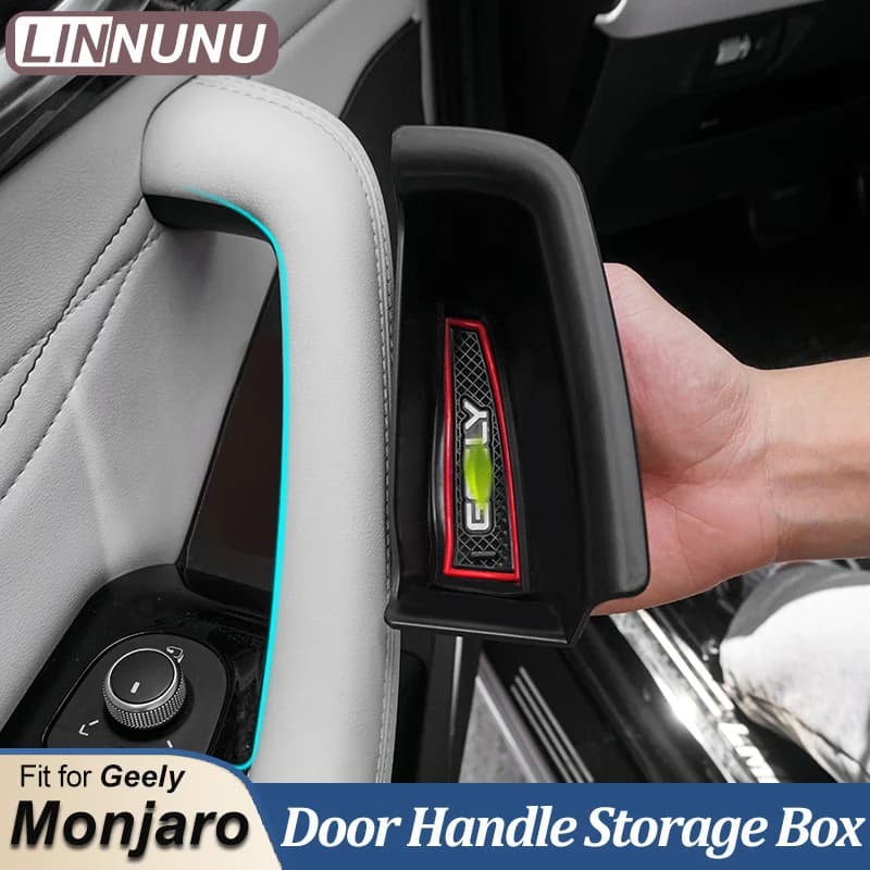LINNUNU Anteriore Porta Posteriore dell'auto Laterale Scatola di Immagazzinaggio Guanto Organizzatore Per Geely Monjaro KX11 2024 2025 2026 accessori Interni xingyueL