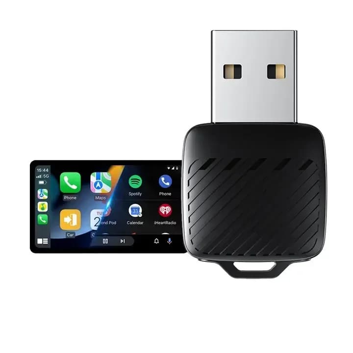 Adattatore CarPlay Wireless 2 in 1 in stock, Smart CarPlay Box per Android Auto, Display Plug&Play, Connessione BT WiFi 5G.