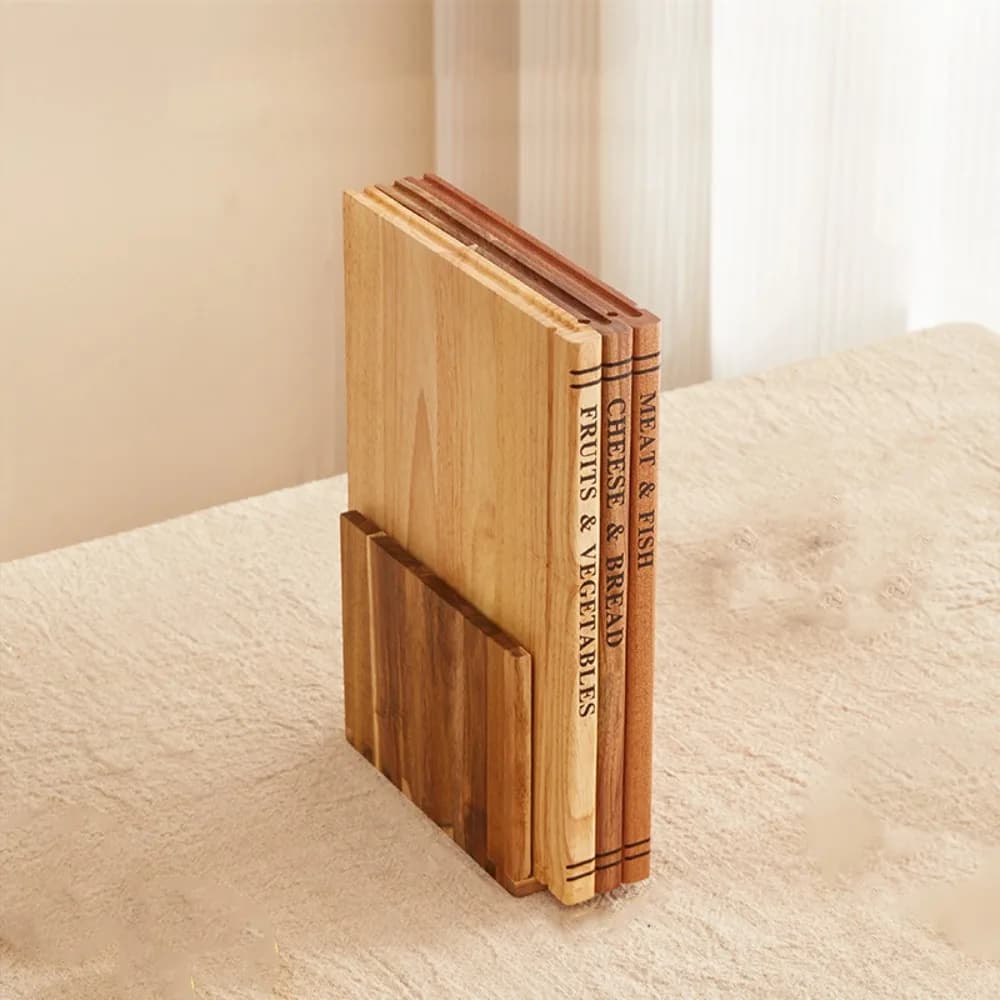 1/3 Pieces Multi-Functional Wooden Cutting Board Thickened Minimalist Book Chopping Block Large Size Serving Board