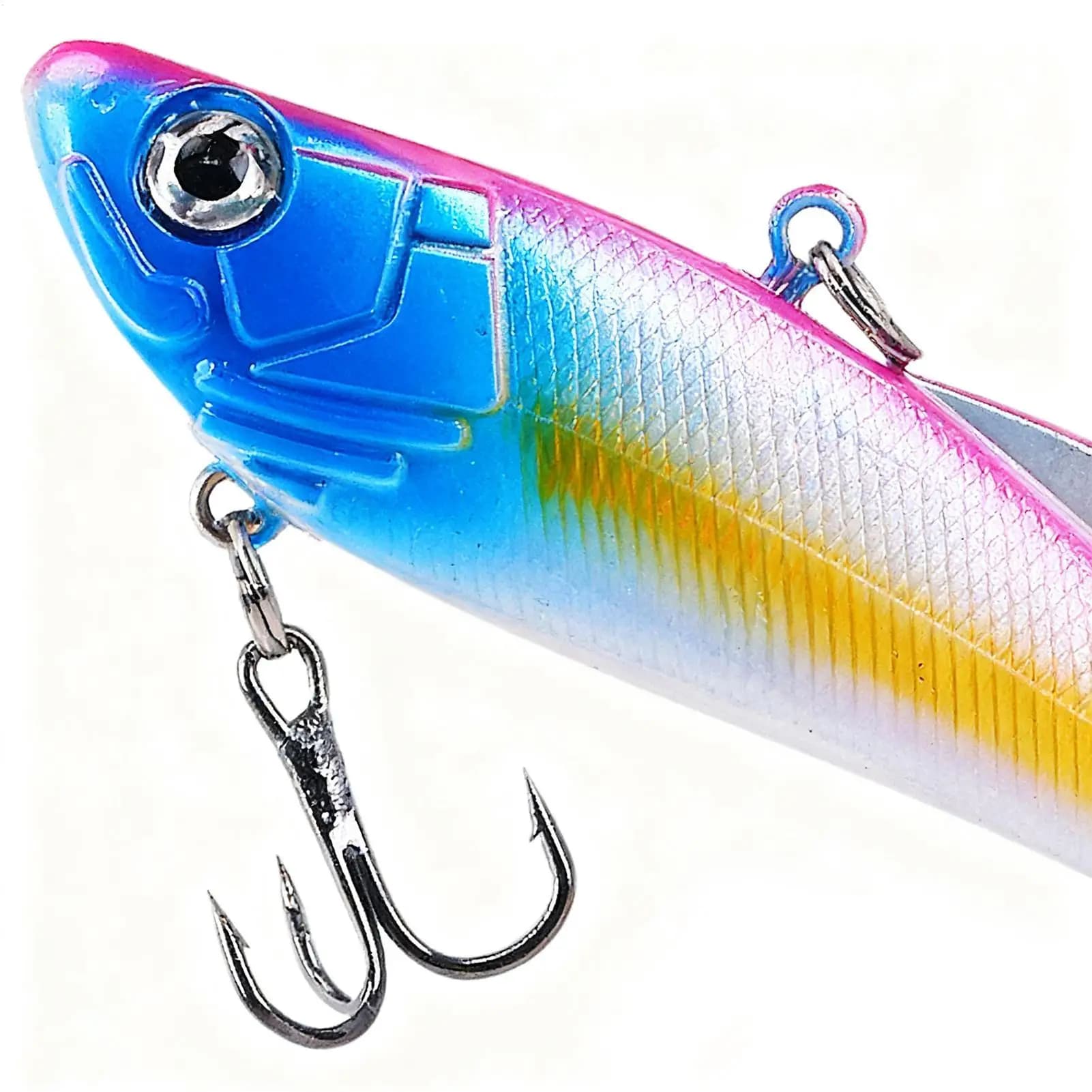 Trout baits 15 pieces Realistic reflective fish supplies Fishing equipment boxes for holiday Thanksgiving Birthday party River Lake