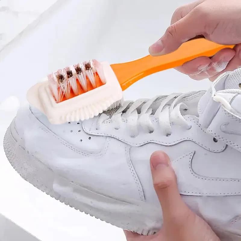 Spazzola per scarpe 2 pezzi Spazzola per pulizia brillante con setole morbide per la cura delle scarpe Spazzola dura Spazzola multifunzionale per lucidare le scarpe