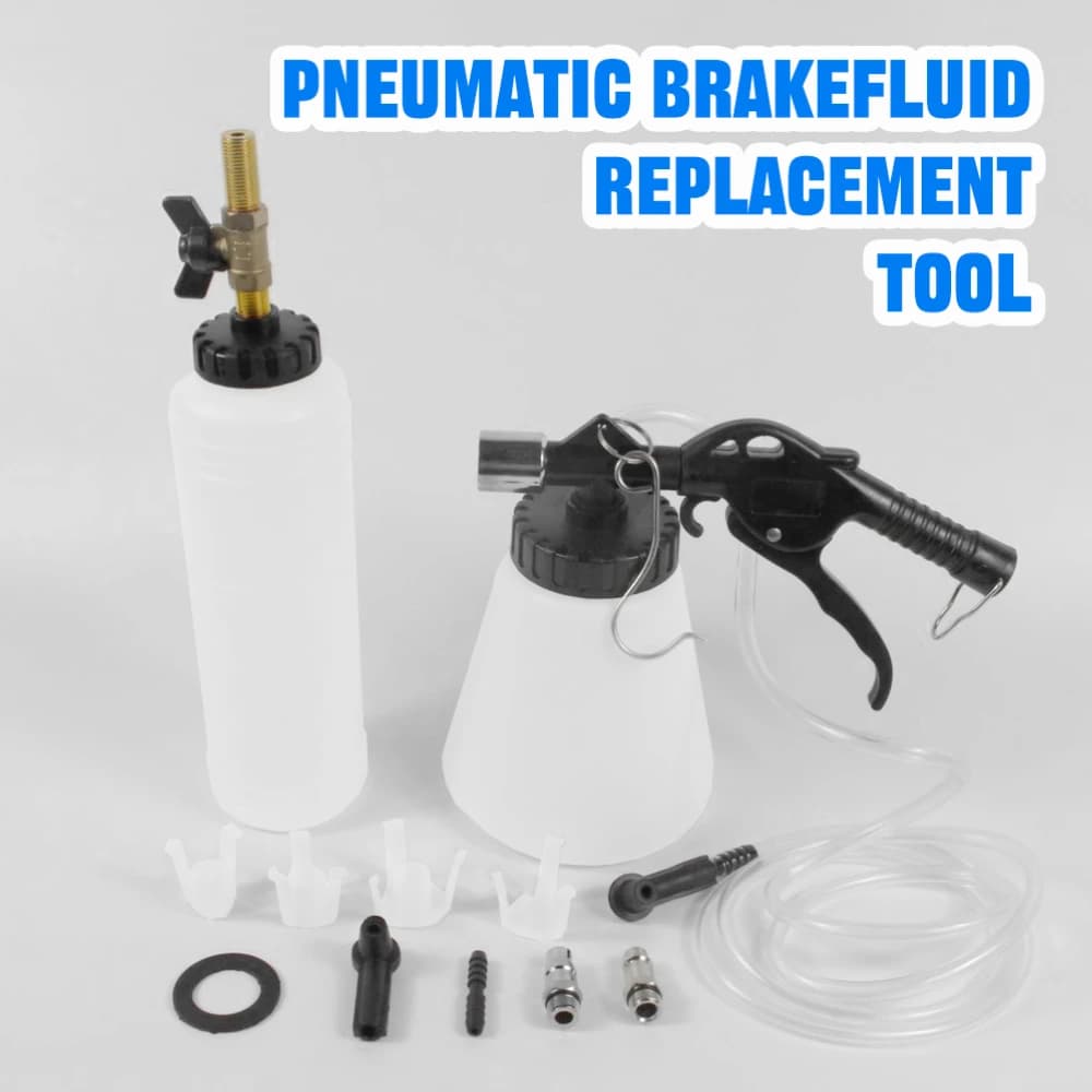Pneumatic brake spur kit with hydraulic pump for car, truck, motorcycle, oil change tool with extractor, charging bottle and adapters