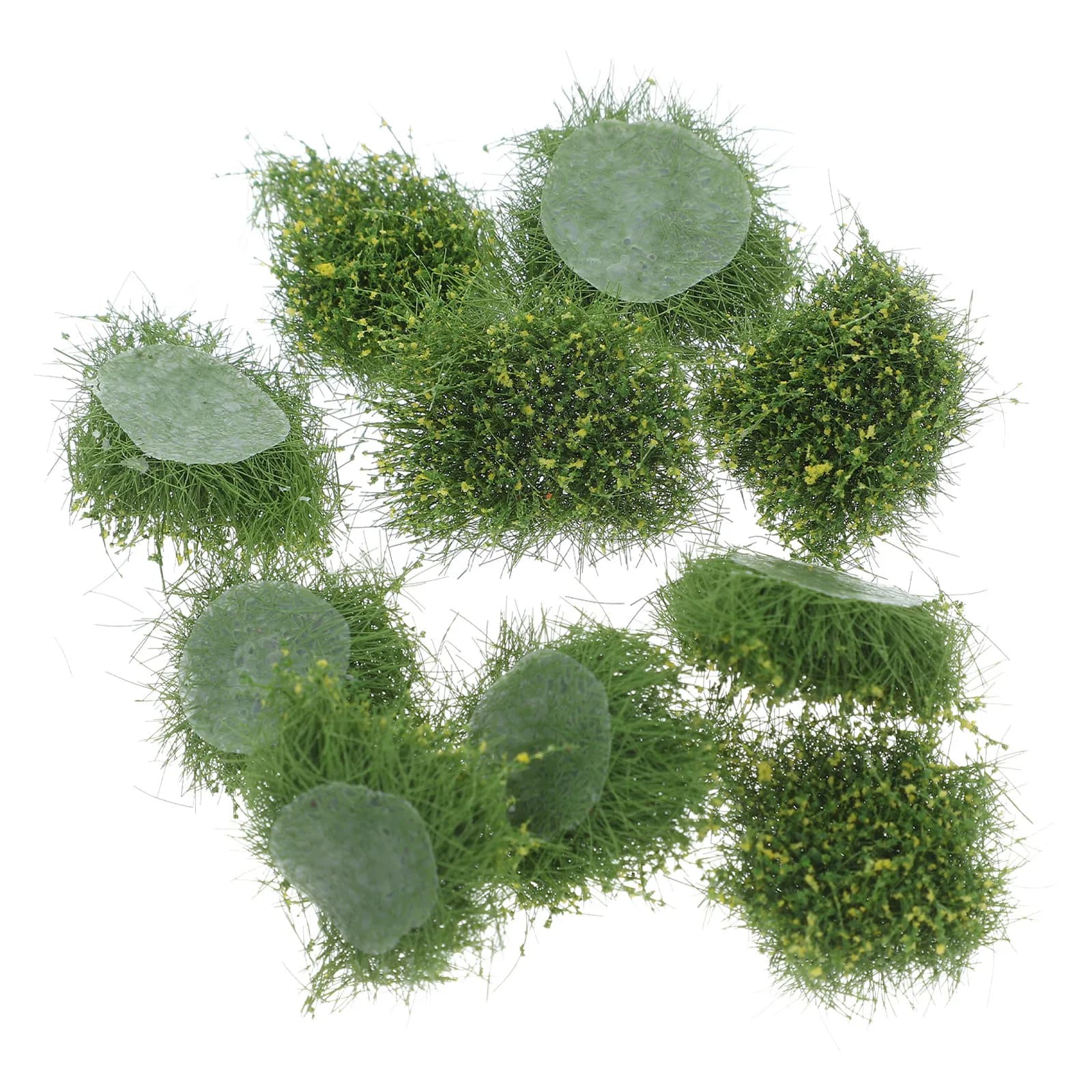 10 Pieces of Erba Ciuffs in Miniature, Artificial Plants Realistic for Fa-da-Te scenarios, Decorations for Gardens and Railways