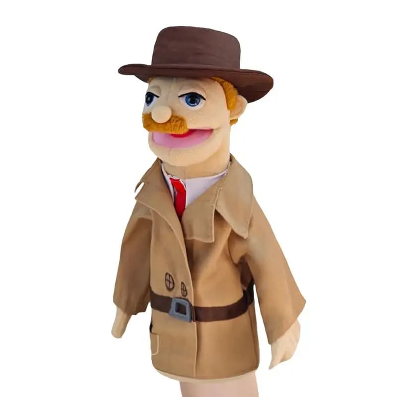 Carriera Burattino a mano Cuoco Vigile del fuoco Agricoltore Lavoratore Detective Dottore Peluche ripiene Giocattolo educativo per bambini Burattini educativi morbidi
