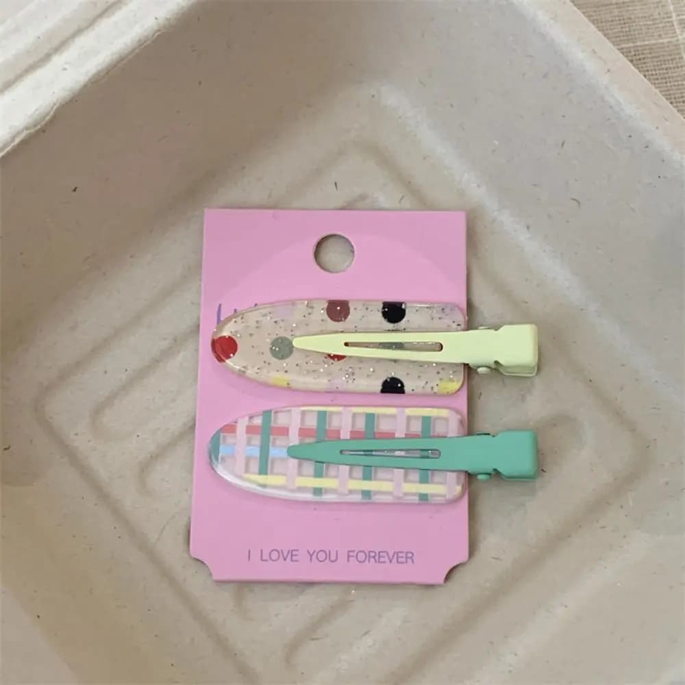 Hair clip for duck beak without traces with sweet cherry, fringe clip, fruit-shaped hair clip, geometric clasp for makeup, girl hair clip