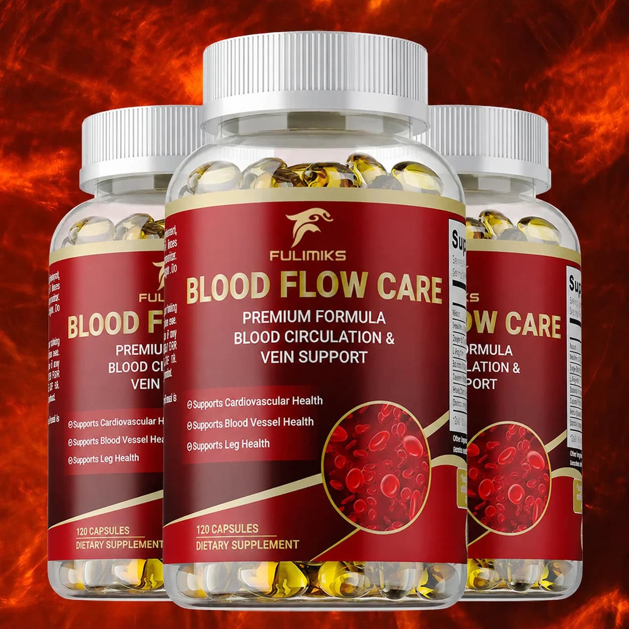 Blood Flow Care Supplement - Promotes Leg Vein, Heart, Blood Vessel and Cardiovascular Health, Supporting Blood Circulation