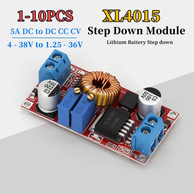 1-10 Pezzi Convertitore di Potenza DC-DC XL4015 5A da 8-34V a 1.25-32V CC CV, Scheda di Ricarica Step-Down per LED, Modulo Caricabatterie al Litio