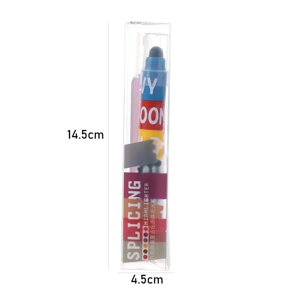 Divertente pastello impilabile Penne colorate per pittura graffiti per studenti Penna fluorescente solida Penna colorata Evidenziatore Pennarello