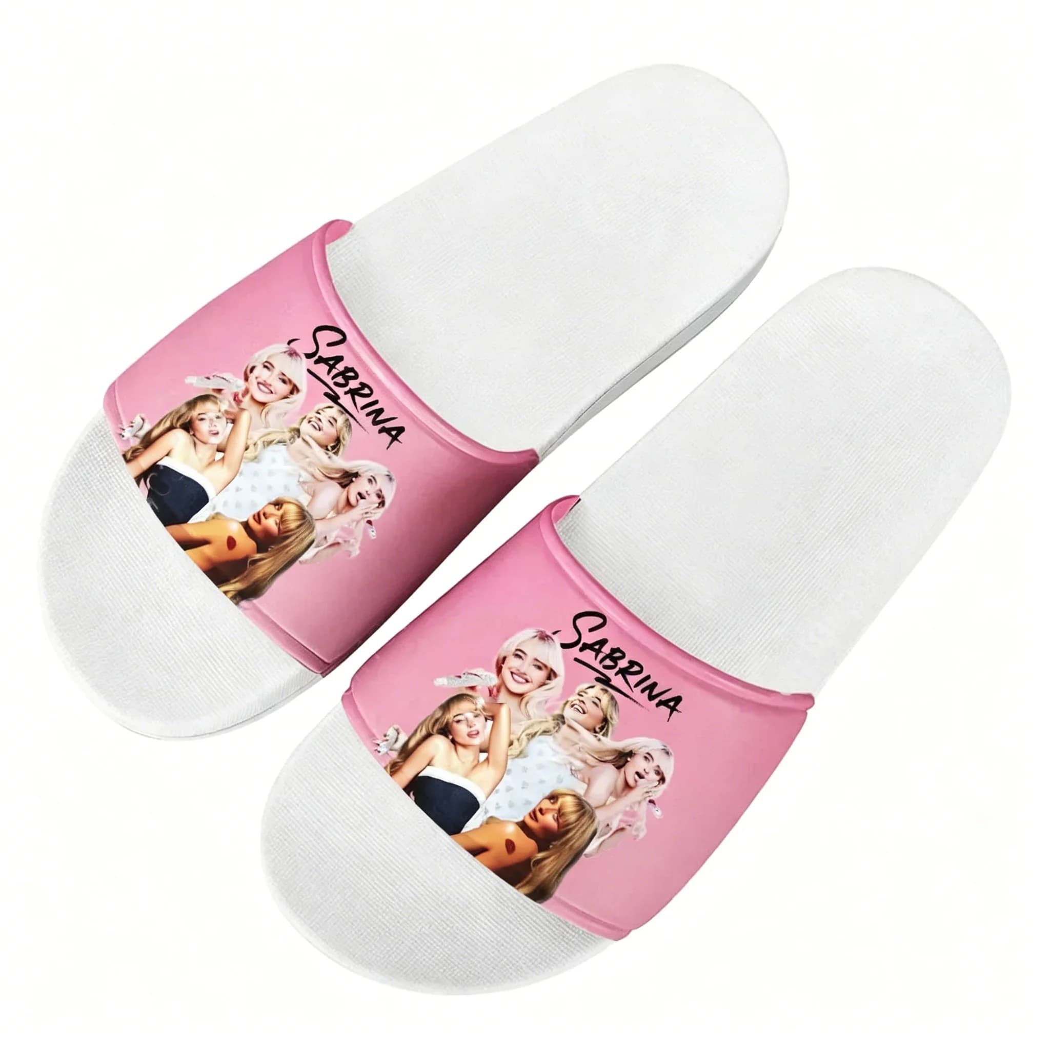 Ciabatte Sabrina Carpenter per Uomo, Donna, Ragazzo, Ragazza, Sandali Personalizzati, Scarpe da Bagno con Foto di Cantante Pop, Scarpe da Acqua Bianche
