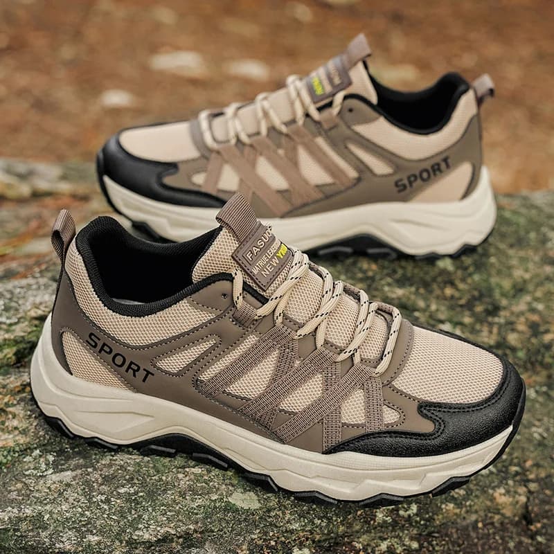 Scarpe da Trekking Uomo Traspiranti Antiscivolo Basse per Sport all'Aperto con Lacci Resistenti all'Usura Morbide Scarpe da Corsa Uomo