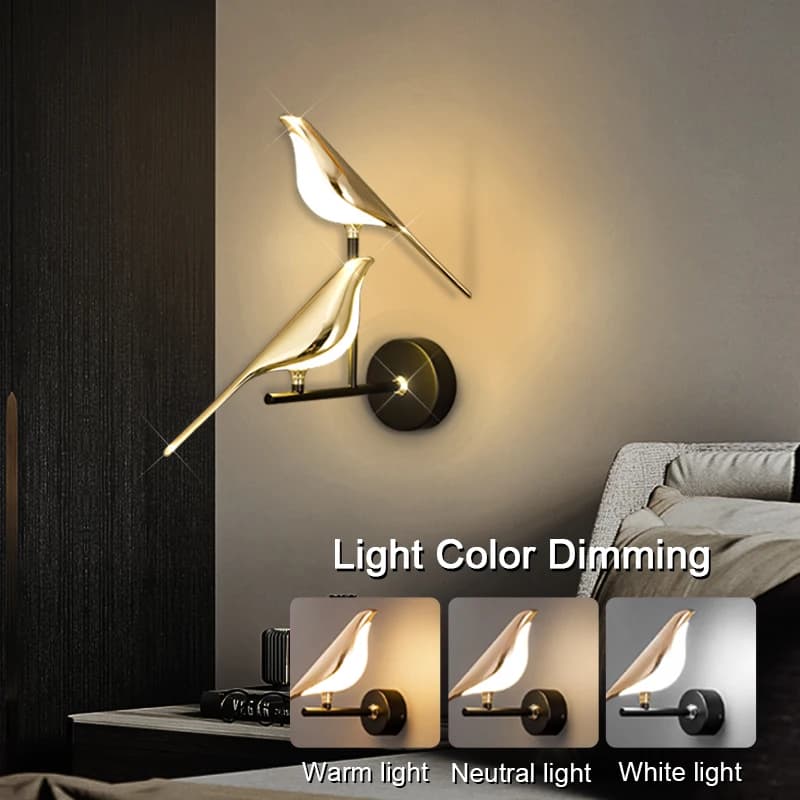 Lampada da parete a LED nordica Illuminazione per interni per la casa Soggiorno Comodino Interruttore tattile Lampade da parete a testa singola/doppia бра на ст erotу