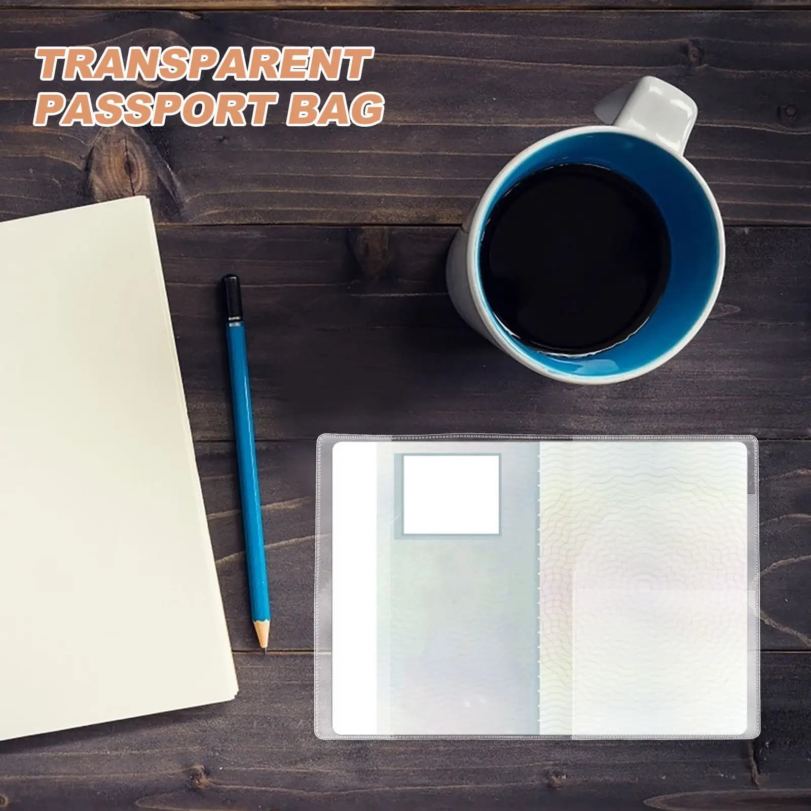 5 pezzi di custodie trasparenti impermeabili per passaporto in PVC, porta passaporto trasparente per viaggi, casa, ufficio, sicurezza dei documenti