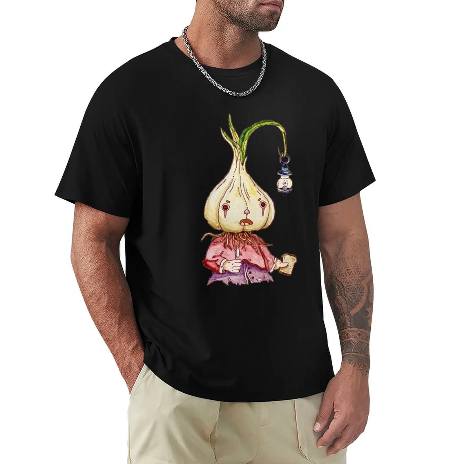 T-shirt Garlic Ghost, T-shirt semplice e festiva