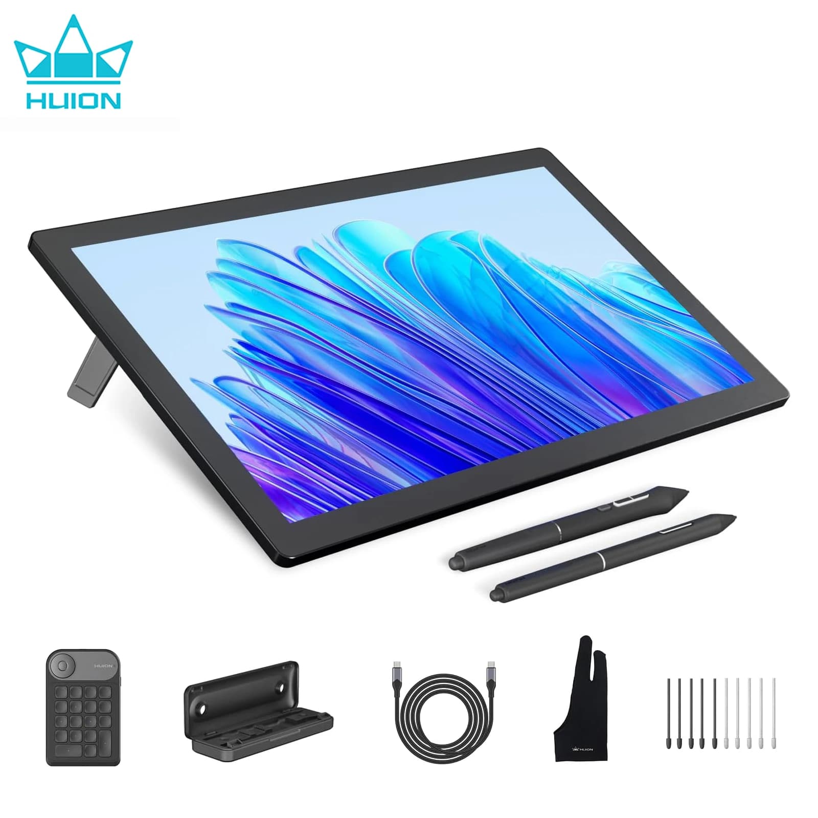 Huion Tavoletta da disegno Kamvas Pro 19 Touchscreen 4K 96% Adobe RGB Monitor da 18,4" con pressione 16K PenTech 4.0 Stilo PW600L PW600S