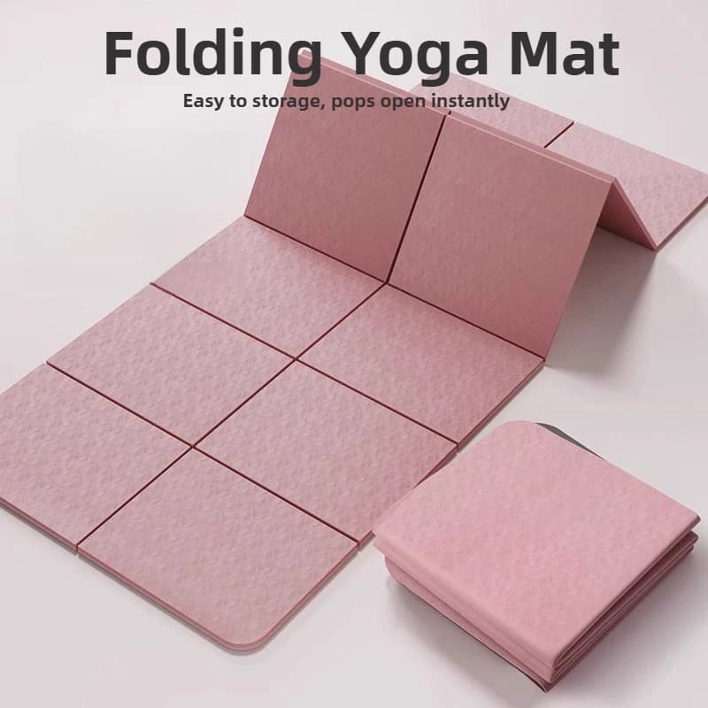 Foldable Yoga Mat in Ecological TPE, Anti-slip on Both sides, for Travel, Fitness, Pilates and Exercises on Earth