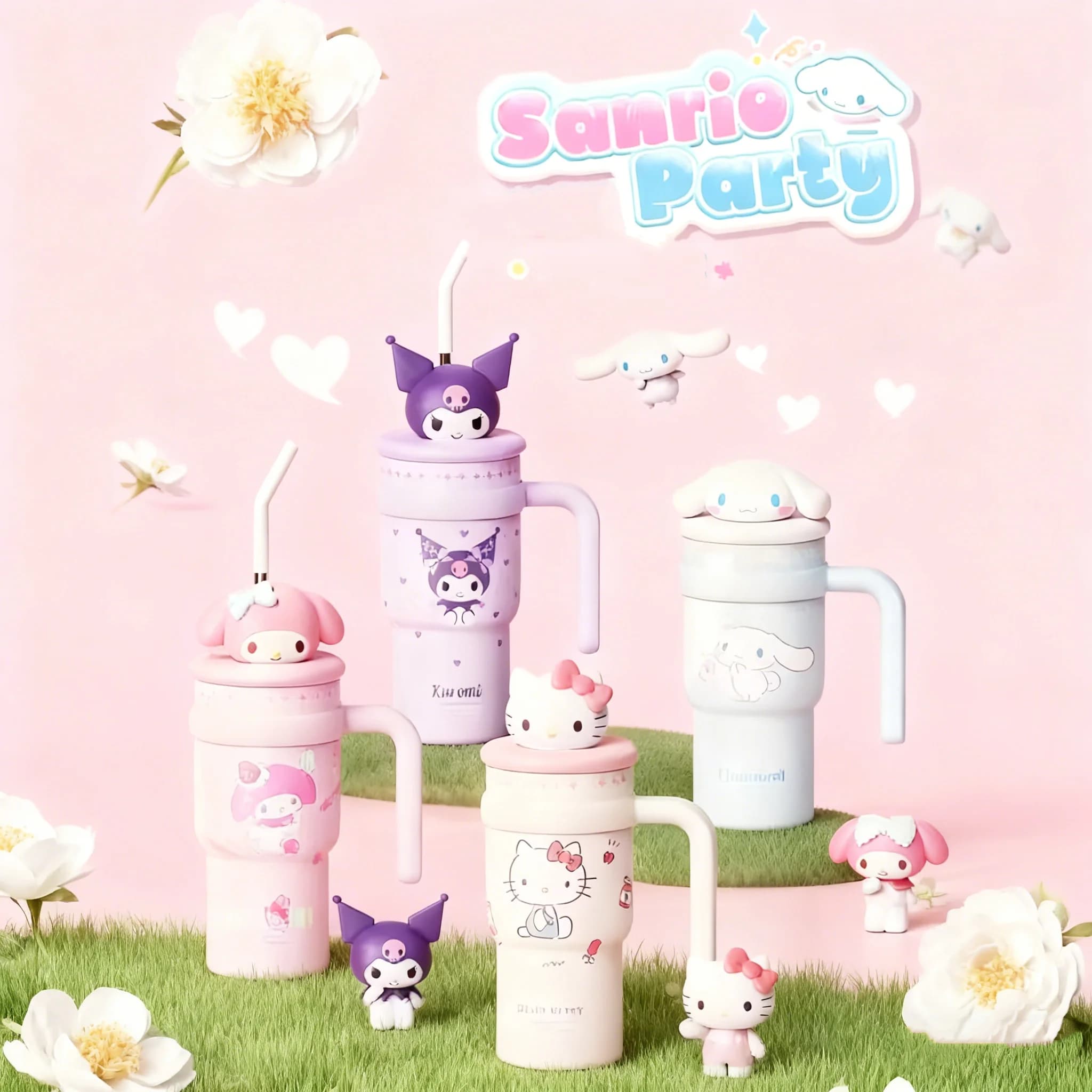 700ml Sanrio Personaggio Bottiglia Isolata Hello Kitty Kuromi Cinnamoroll Bottiglia di Acqua Auto Da Viaggio Portatile Tazza di Paglia Regali 2026 Nuovo
