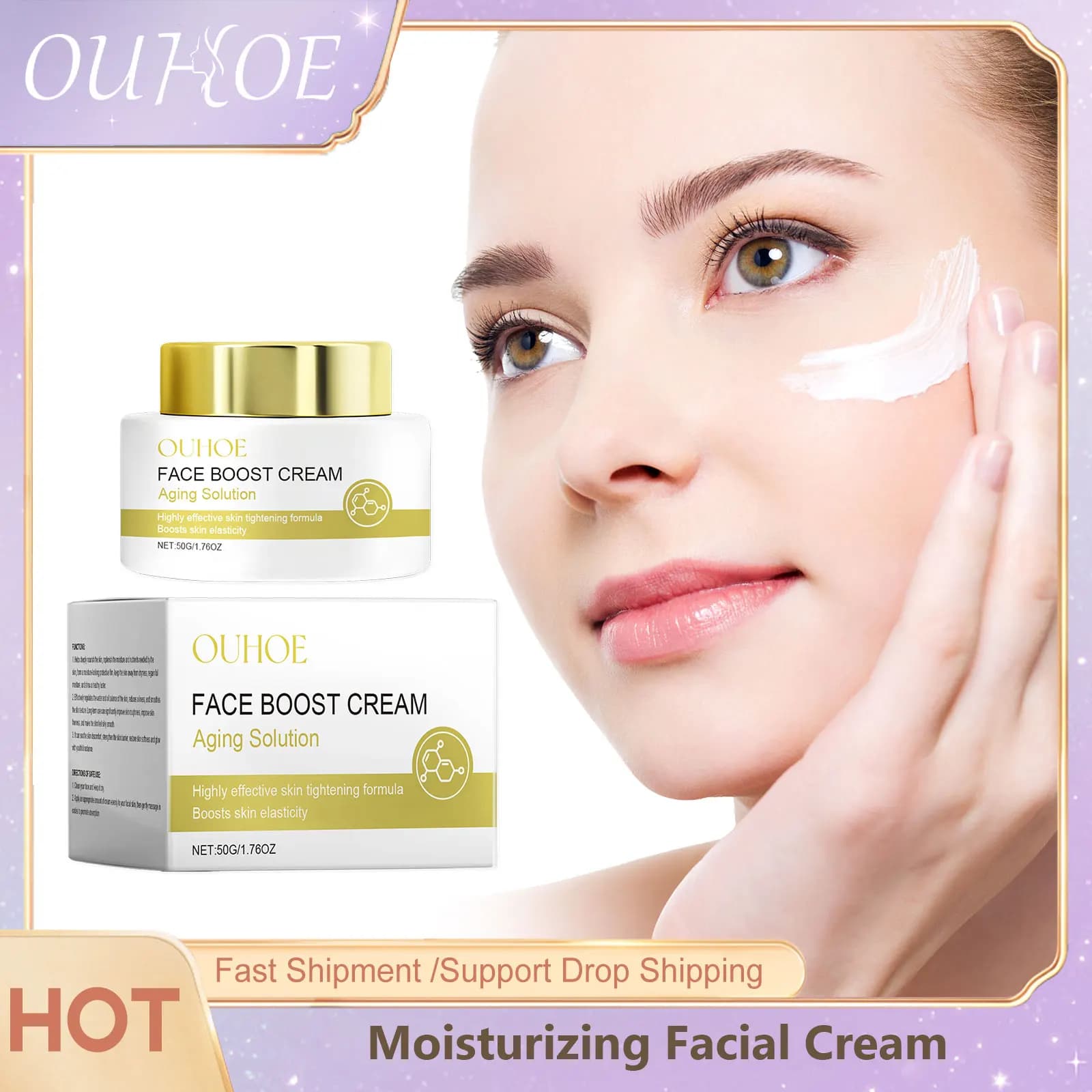 Idratazione profonda crema viso idratante nutriente stringere la pelle dissolvenza linee sottili riparazione Wrin-kle illumina la crema Boost al collagene liscio