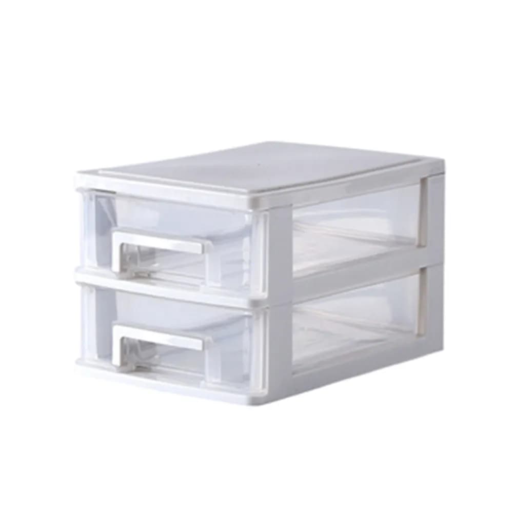 2 Layers Storage Box White Transparent PP Material Desktop Drawer Organizer For Makeup Brushes Mascara Eyebrow Pencil