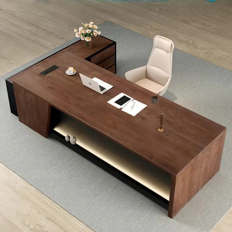 Lamp Organizer Office Table Wireless Charging Socket Conference Computer Desk Workstation Modern Mesa De Escritorio Furniture