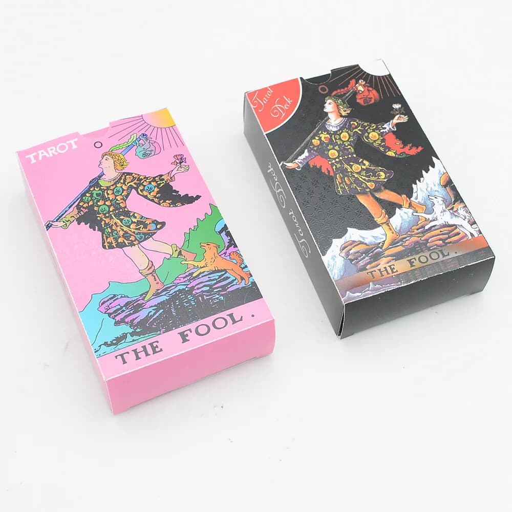 Carte dei tarocchi in plastica impermeabile 12 x7cm carta da gioco da tavolo per famiglie resistente all'usura in PVC con carte Oracle di divinazione manuale