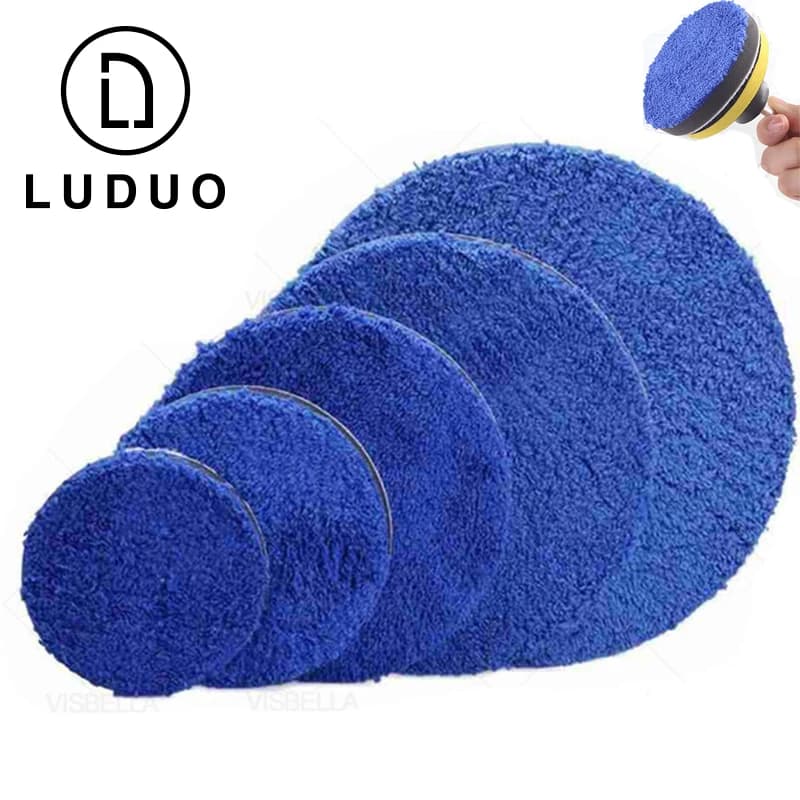 Tampone per lucidatura auto 3/6 pezzi tampone in microfibra da 150mm disco per lucidatura ceretta automobilistica autoadesiva lucidatura rapida cera per salviette