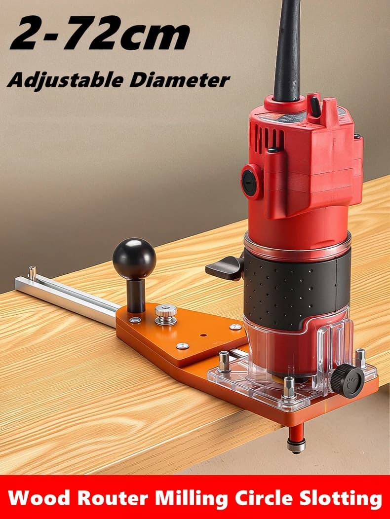 Maschera per taglierina circolare del router per fresatura/scanalatura del router di legno Cerchi piccoli e grandi da l'equilibrio della macchina di rifilatura e la scheda ribaltabile