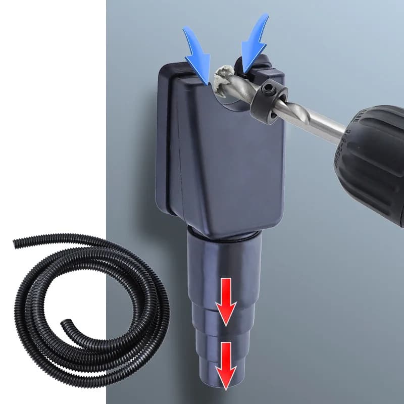 Trapano elettrico, contenitore per polvere, punta per trapano, aspiratore di polvere, aspiratore di polvere a mani libere, bloccapolvere, trapano a percussione, aspirapolvere