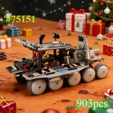 MINISO Carro Armato con Dieci Ruote 75151 Set di Blocchi da Costruzione Compatibili con Particelle Lego, Adatto per Regali di Natale, 903 Pezzi