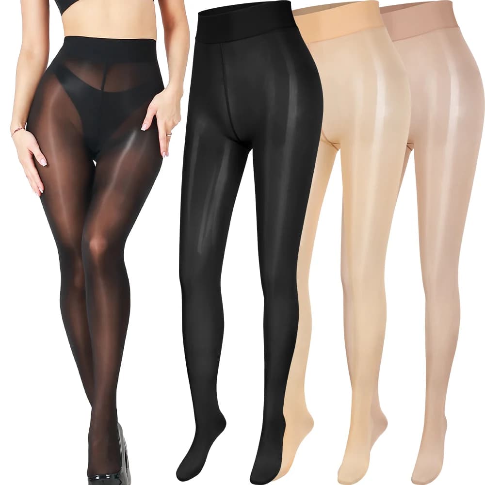 Calzini modellanti sexy da donna Calzini a olio Calze di seta lucide Collant Collant Bar Dance