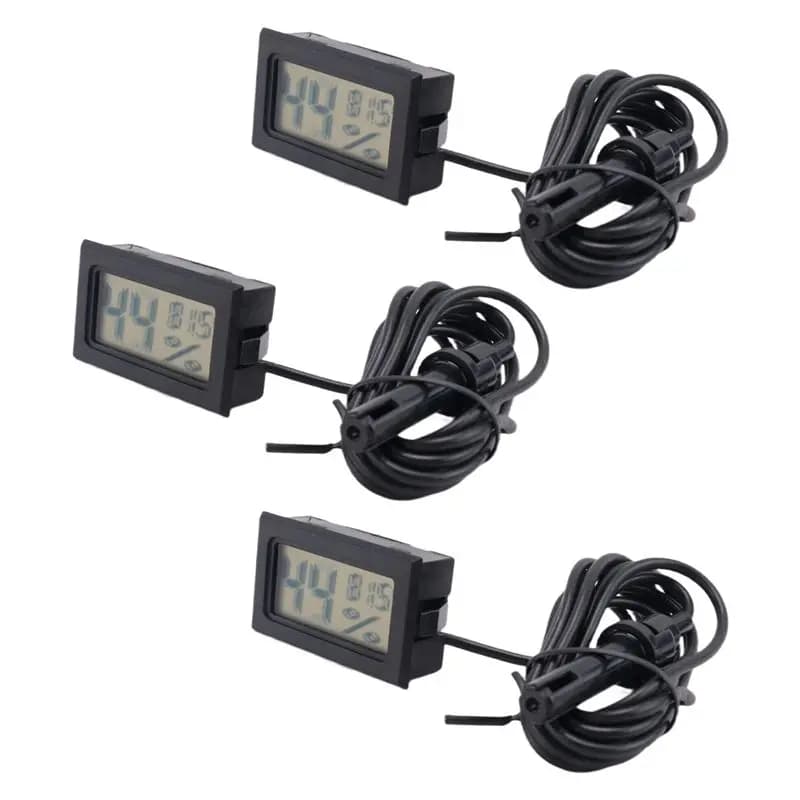 [NEW!A93G】 Digital Thermometer Hygrometer With Probe Indoor Temperature Humidity Meter Hygrometer Gauge For Incubator Reptile Pl