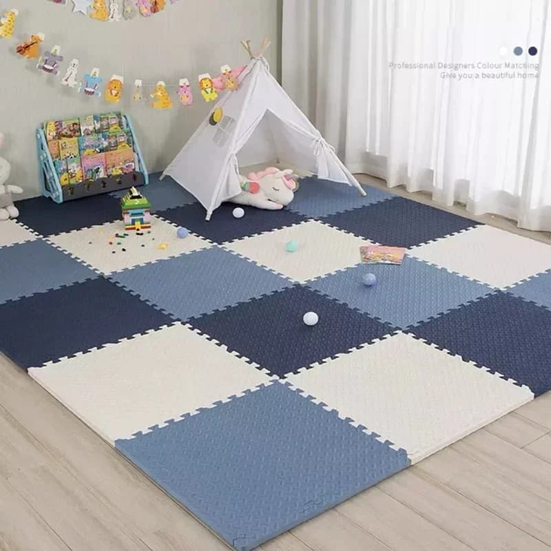 8/16PCS 30cm Sports Gym Protective Mats EVA Sheet Wheat Mats Yoga Fitness Anti-slip Splicing Mats Addens Shock Room Workout