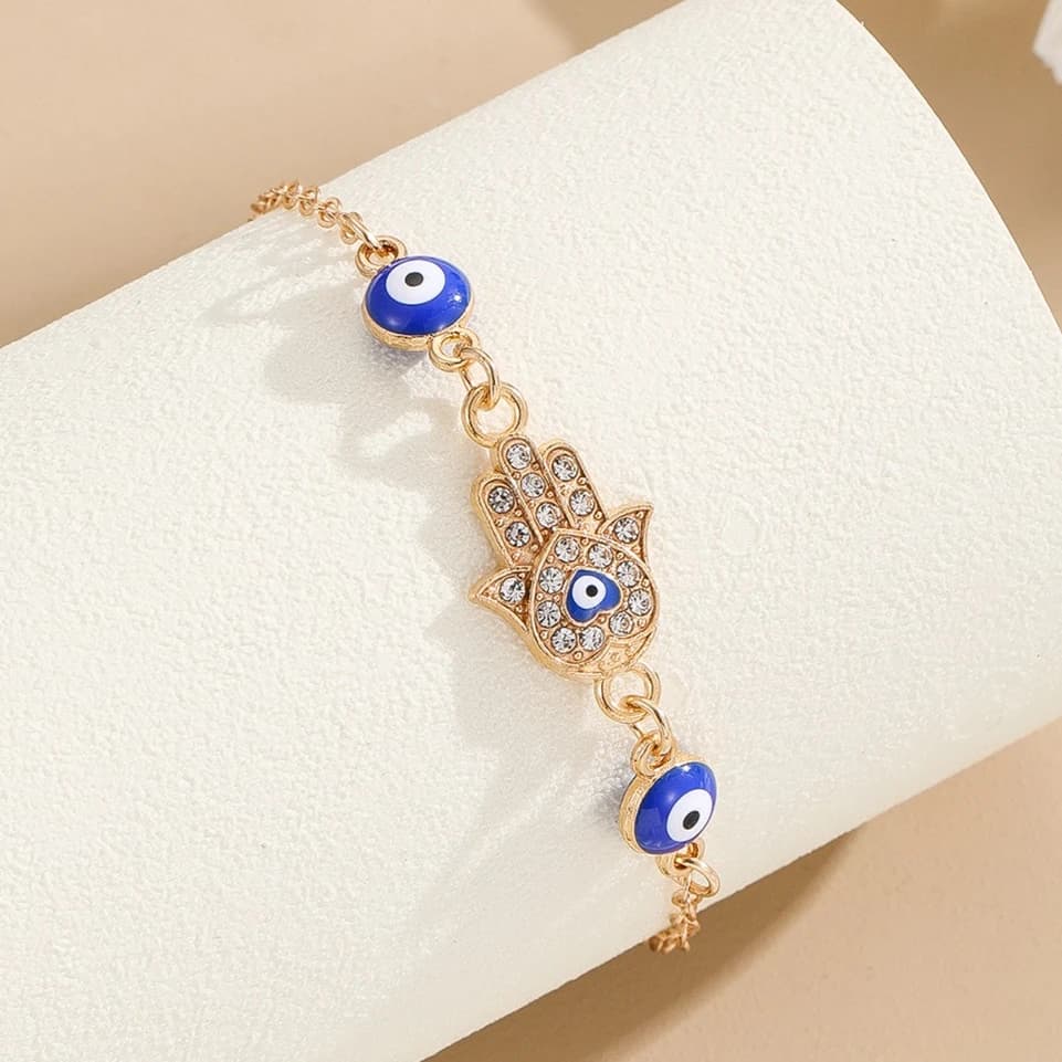 Enamel Colorful Blue Red Evil Eye Chain Bracelet For Women Men Lucky Turkish Eyes Bracelets Jewelry Gifts