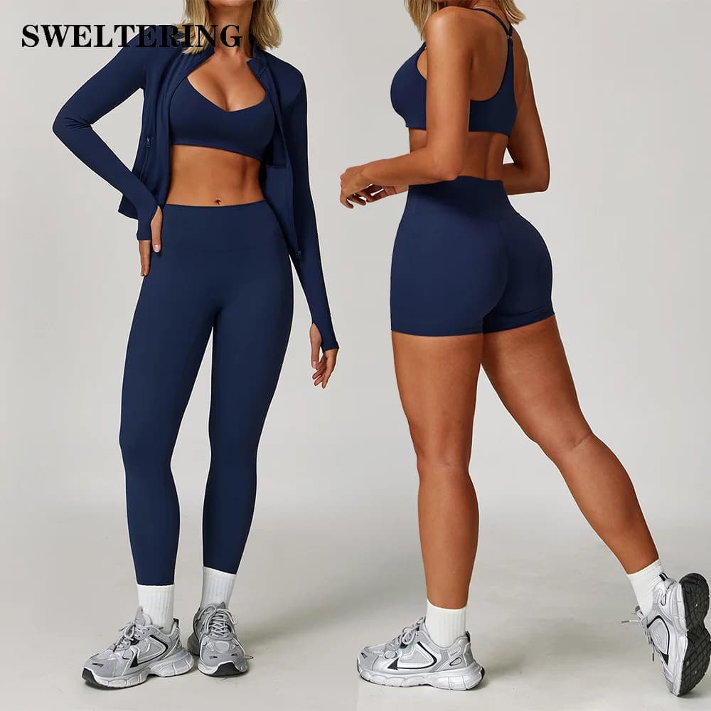 2/3 Piece Seamless Yoga Sports Set, Gym Sports Clothing, Yoga Jumpsuits for Women, Fitness Set, Sports Dresses, Sports Bra, Gym leggings