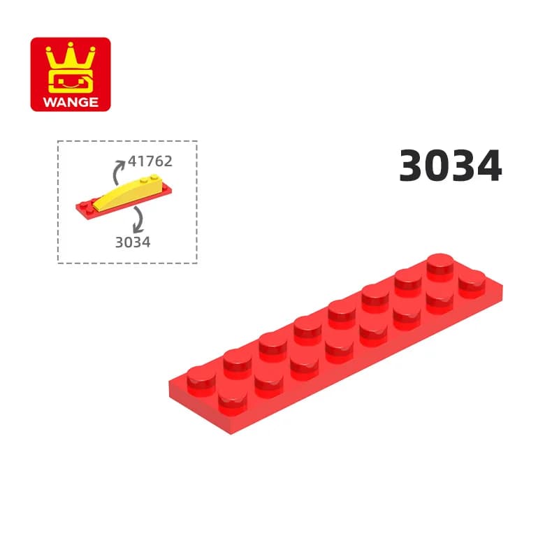 Wange 3034 100g/44PCS 2x8 Fondazione Bordo Building Blocks Moc Parti Sparse Compatibile con Mattoni FAI DA TE Regalo Per Bambini Giocattolo Regalo