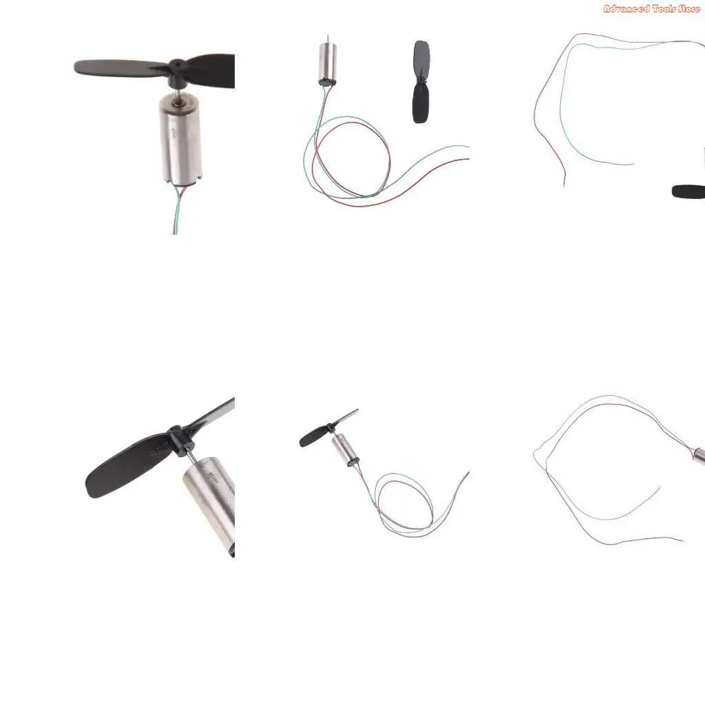 1 set motore coreless da 3,7 V 48000 giri/min + elica per elicottero giocattolo RC W91B