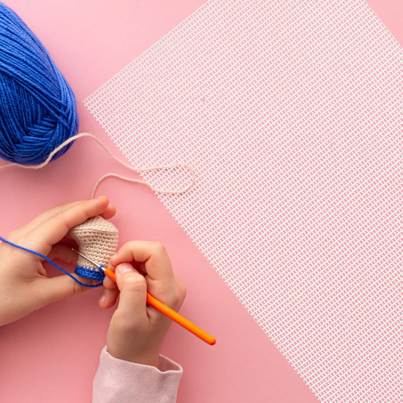Plastic Canvas Mesh Sheets 4Pcs for Yarn Crochet Knitting Embroidery DIY Crafts Flexible Grid Dividers