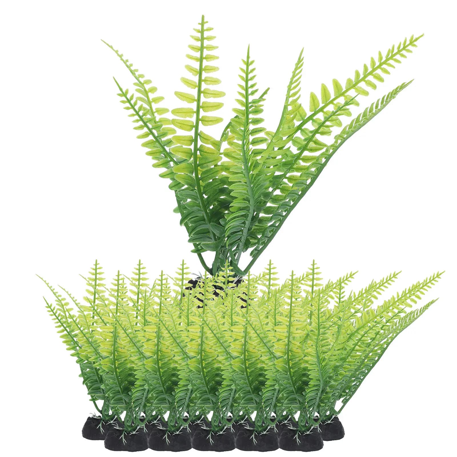 12 Pieces of Artificial Aquatic Plants Realistic for Aquarius Decoration, Sicure Plastic Plants and Usura Resistant