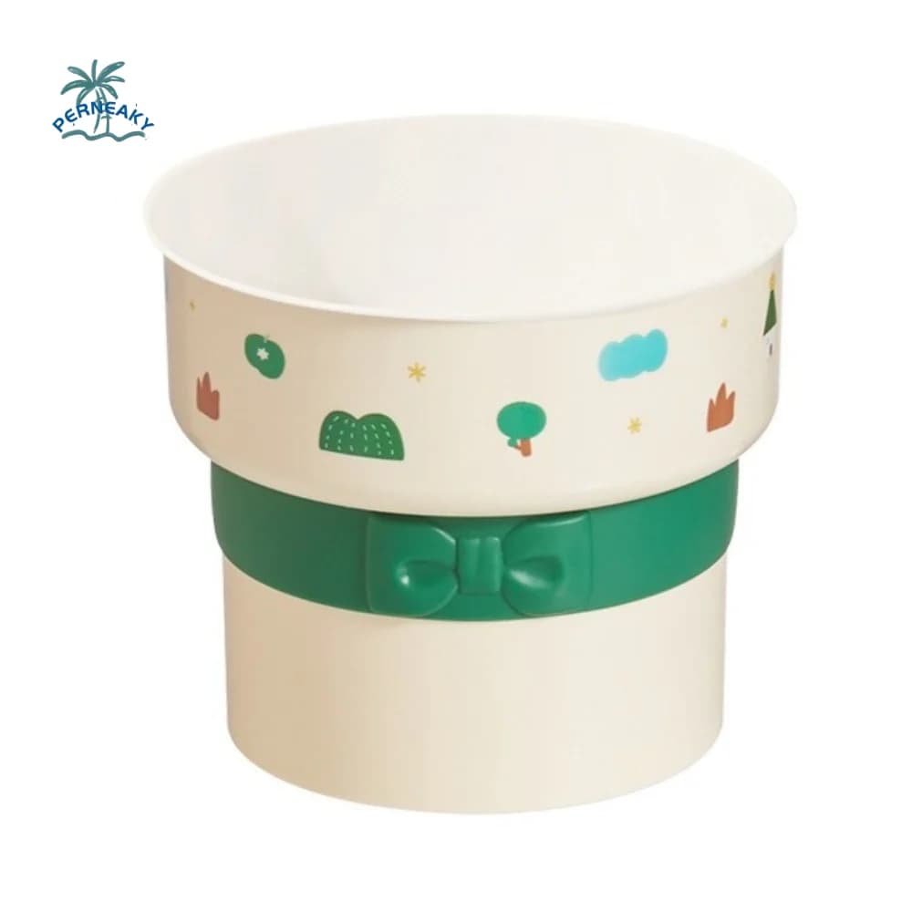 Large Capacity Elevated Cat Bowl Stainless Steel Anti-Tip Pet Food Bowl Non-Slip Cartoon Pattern Anti-Spill Pet Bowl Water Bowl