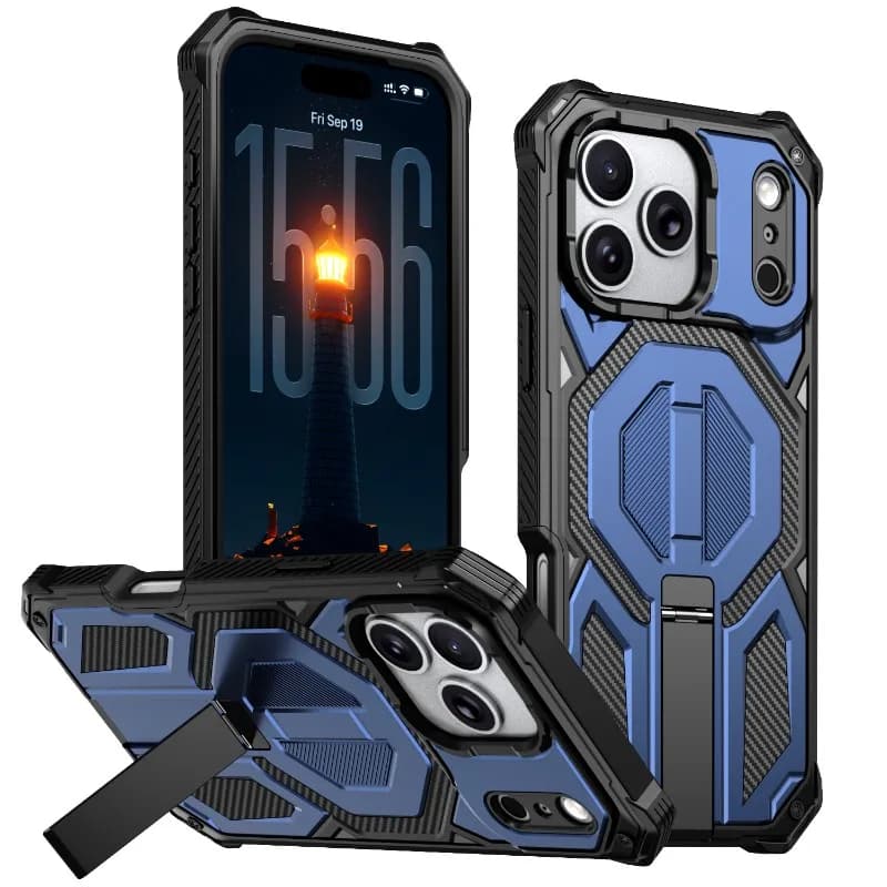 Custodia Protettiva Rinforzata con Supporto Magnetico per Ricarica Wireless MagSafe per iPhone 17 Pro Max 15 13 12 14 16 Pro Max