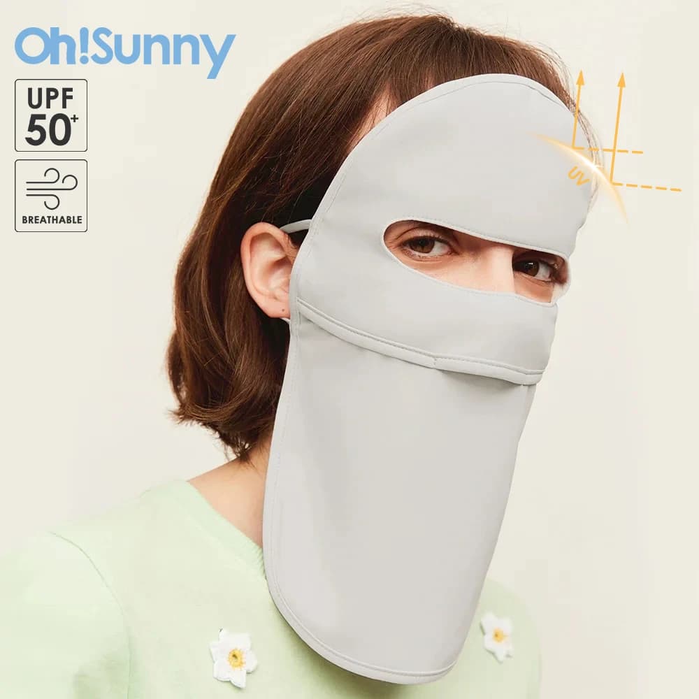 OhSunny Face Mask New Tech Fabric breathable sun protection anti-uv scarf UPF50 + protection cover for women Beach
