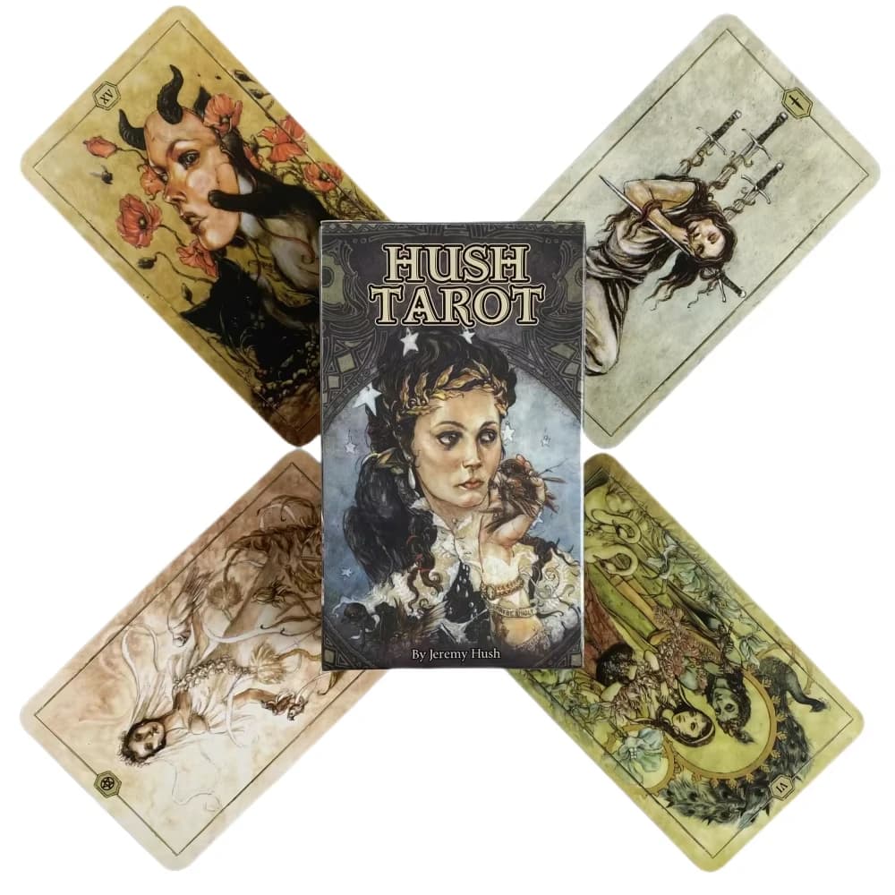 Hush Tarocchi Carte Un mazzo da 78 Oracle Inglese Visioni Divinazione