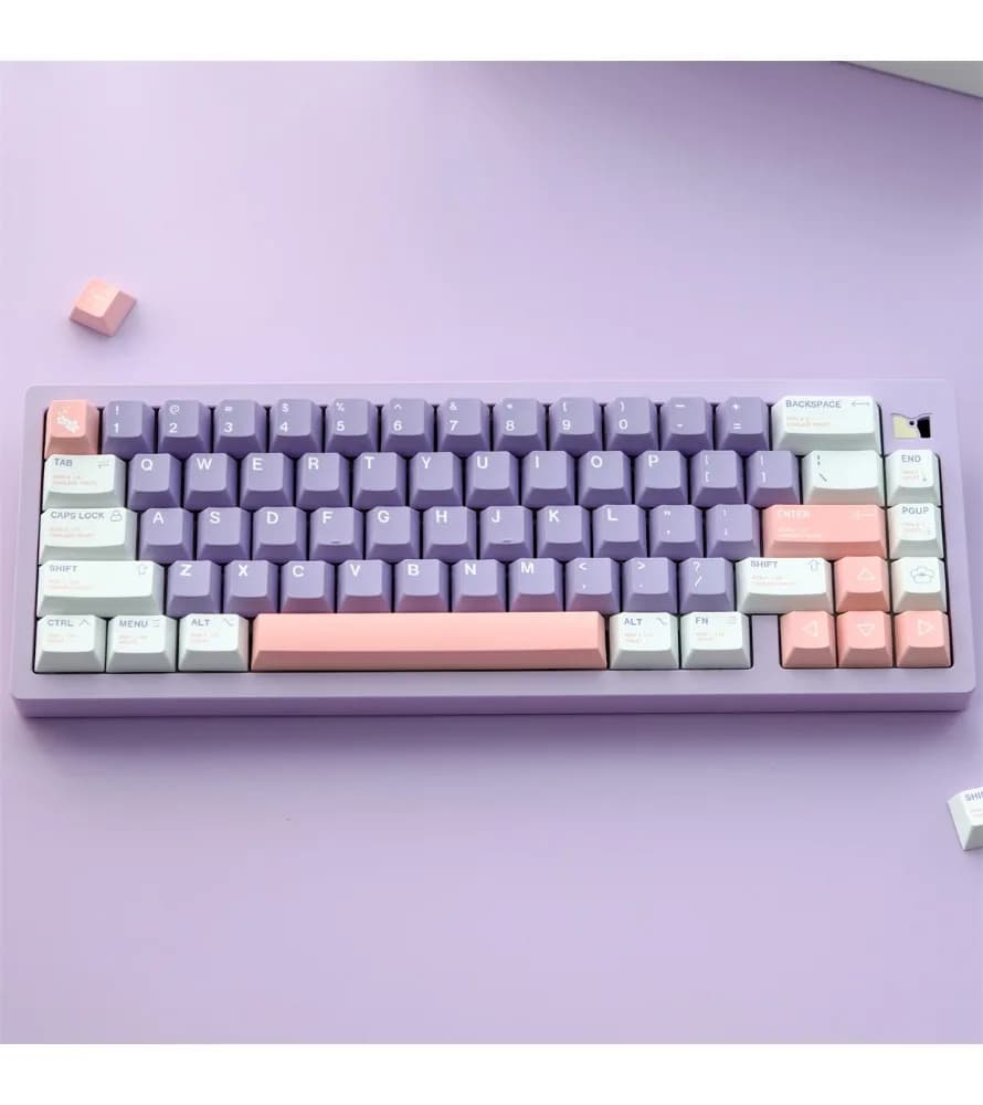 Original Highly Sublimated Mechanical Keyboard Keycaps GMK Lilac Keycaps 129 Keys PBT