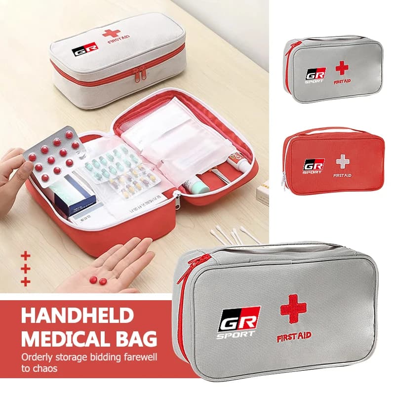 For Toyota Car Logo Medical Package Outdoor First Aid Kit Travel Drugs Storage Organizer Yaris Corolla Prius Auris CHR Land