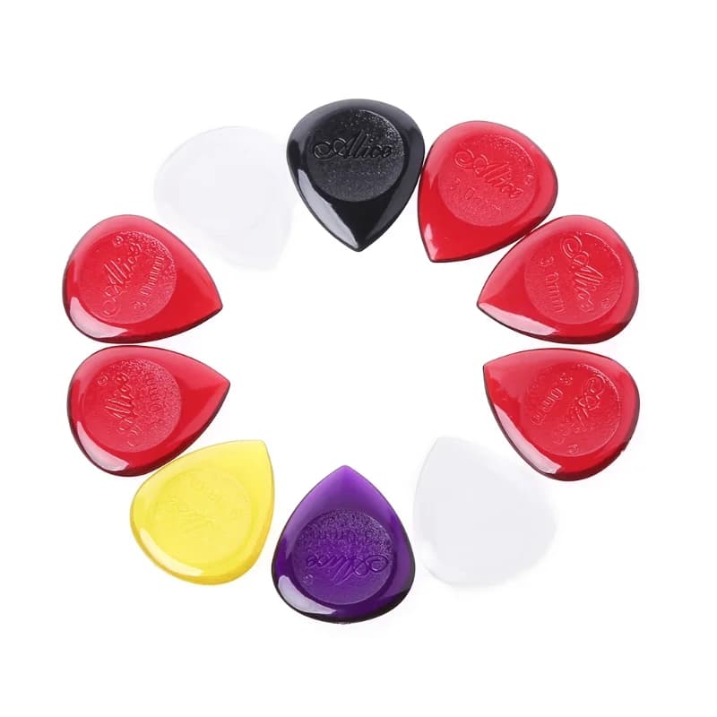 Plettri per basso elettrico acustico Alice da 10 pezzi Plettri di piccole dimensioni 1 mm 2 mm 3 mm
