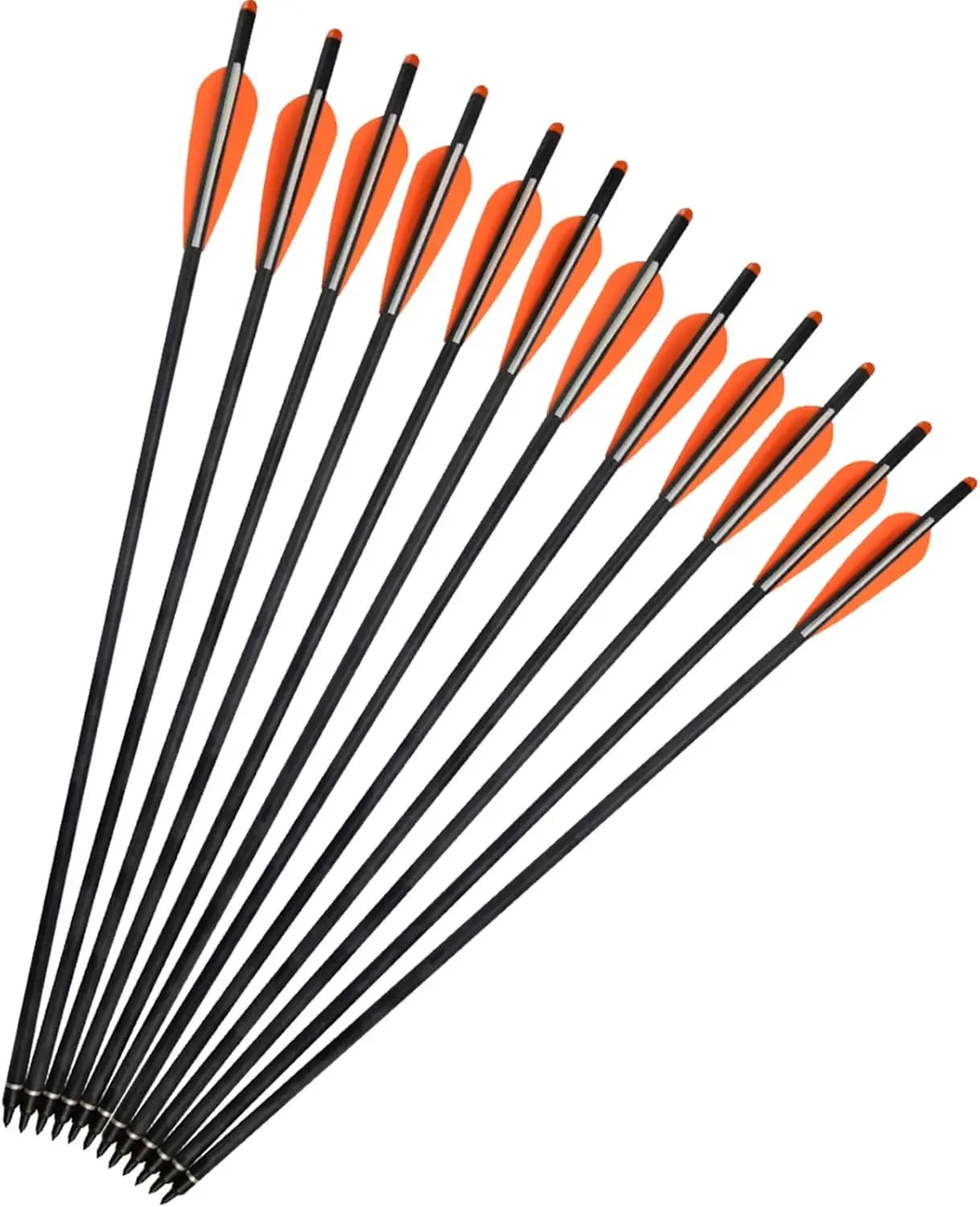 NIKA ARCHERY Bulloni per balestra Frecce in carbonio per caccia al bersaglio Sport all'aria aperta, 12 pezzi