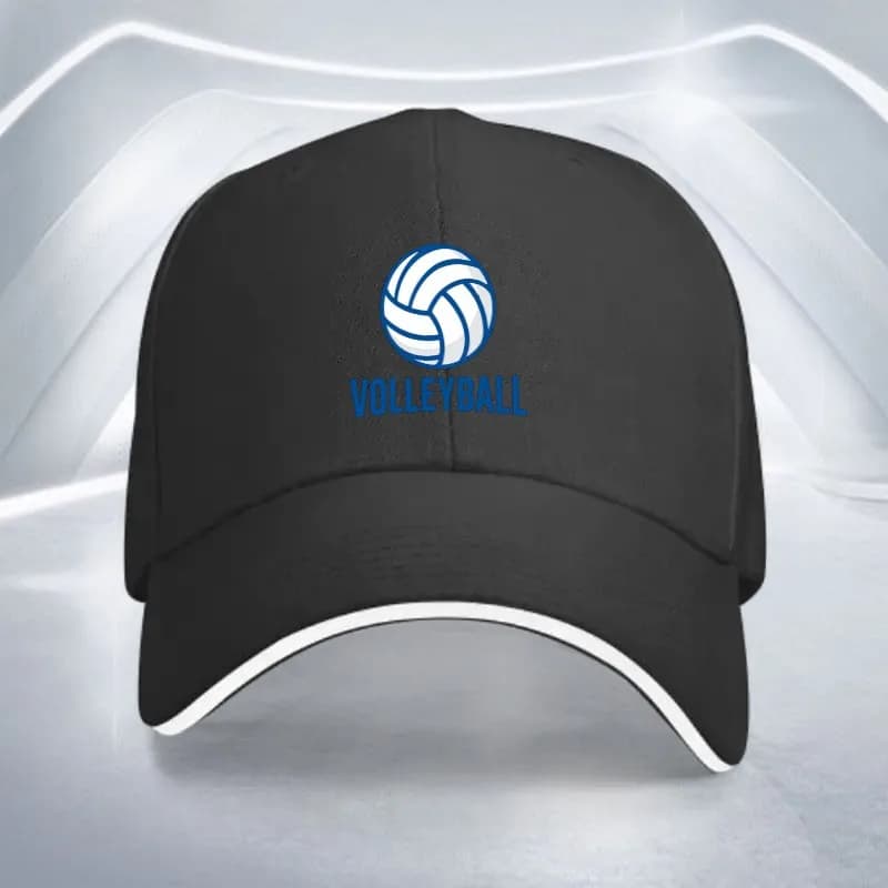 Volleyball Graphic Baseball Cap Adjustable Lightweight Polyester Unisex Sports Hat for Outdoor Travel and Daily Wear