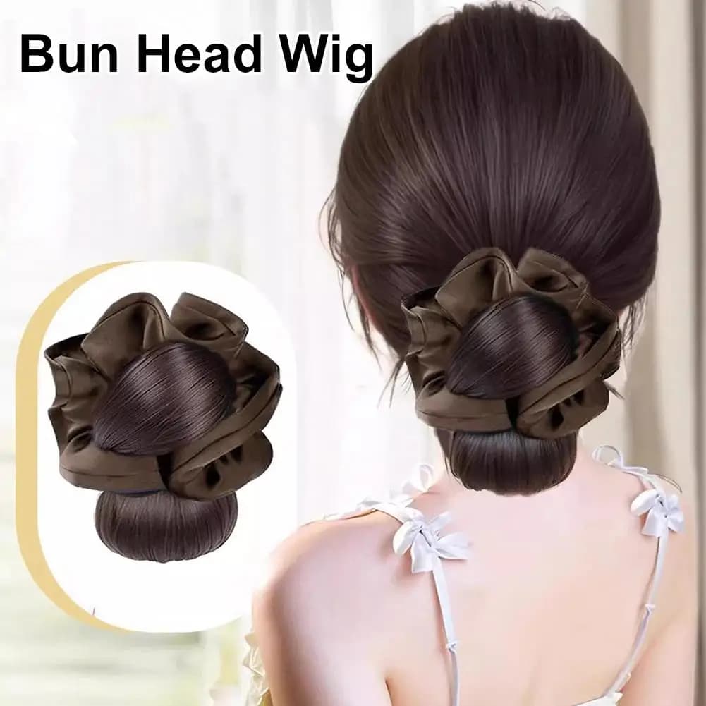 Chignon Finto a Clip per Donne - Accessorio per Acconciature Voluminose, Coda di Cavallo Bassa e Acconciature Rialzate, Chignon a Scatto per Capelli Spessi