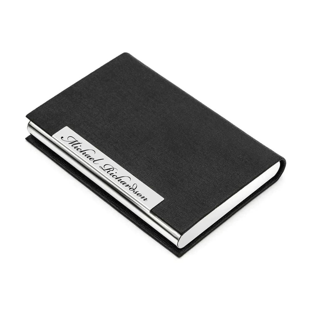 Porta biglietti da visita personalizzato con nomi Porta carte di credito personalizzato inciso personalizzato Rfid Drop Shipping