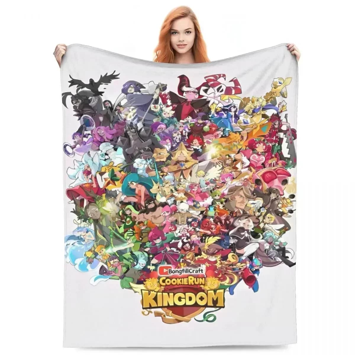 Stardust Cookie Flannel Throw Blankets Cookie Run Kingdom Blanket for Sofa Office Lightweight Thin Bedding Throws