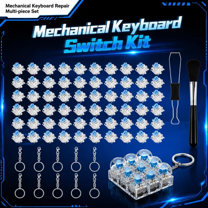 iTLY Gold Keyboard Switches with Switch Puller linear trigger 3-PIN Gold Keyboard Clicker Replacement Mechanical Keyboard Switch